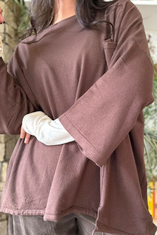 Sander Pull Tie Fine Knit Chocolate